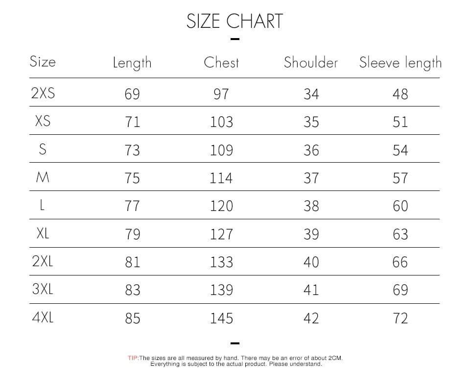 KIMONO SIZE CHART - Anime Kimono Store