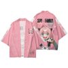 Anime SPY X FAMILY Kimono Cosplay Costume Anya Forger Kimono Haori Cloak Harajuku Tops Bathrobe Halloween 11 - Anime Kimono Store