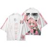 Anime SPY X FAMILY Kimono Cosplay Costume Anya Forger Kimono Haori Cloak Harajuku Tops Bathrobe Halloween 12 - Anime Kimono Store