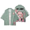 Anime SPY X FAMILY Kimono Cosplay Costume Anya Forger Kimono Haori Cloak Harajuku Tops Bathrobe Halloween 13 - Anime Kimono Store