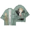Anime SPY X FAMILY Kimono Cosplay Costume Anya Forger Kimono Haori Cloak Harajuku Tops Bathrobe Halloween 6 - Anime Kimono Store