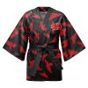 Itachi Crows Akatsuki Pattern Shippuden Happi Coat Kimono FRONT Mockup - Anime Kimono Store